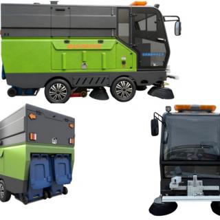 Intelligentdrivingfour-wheeldoublebackbucketsweeper